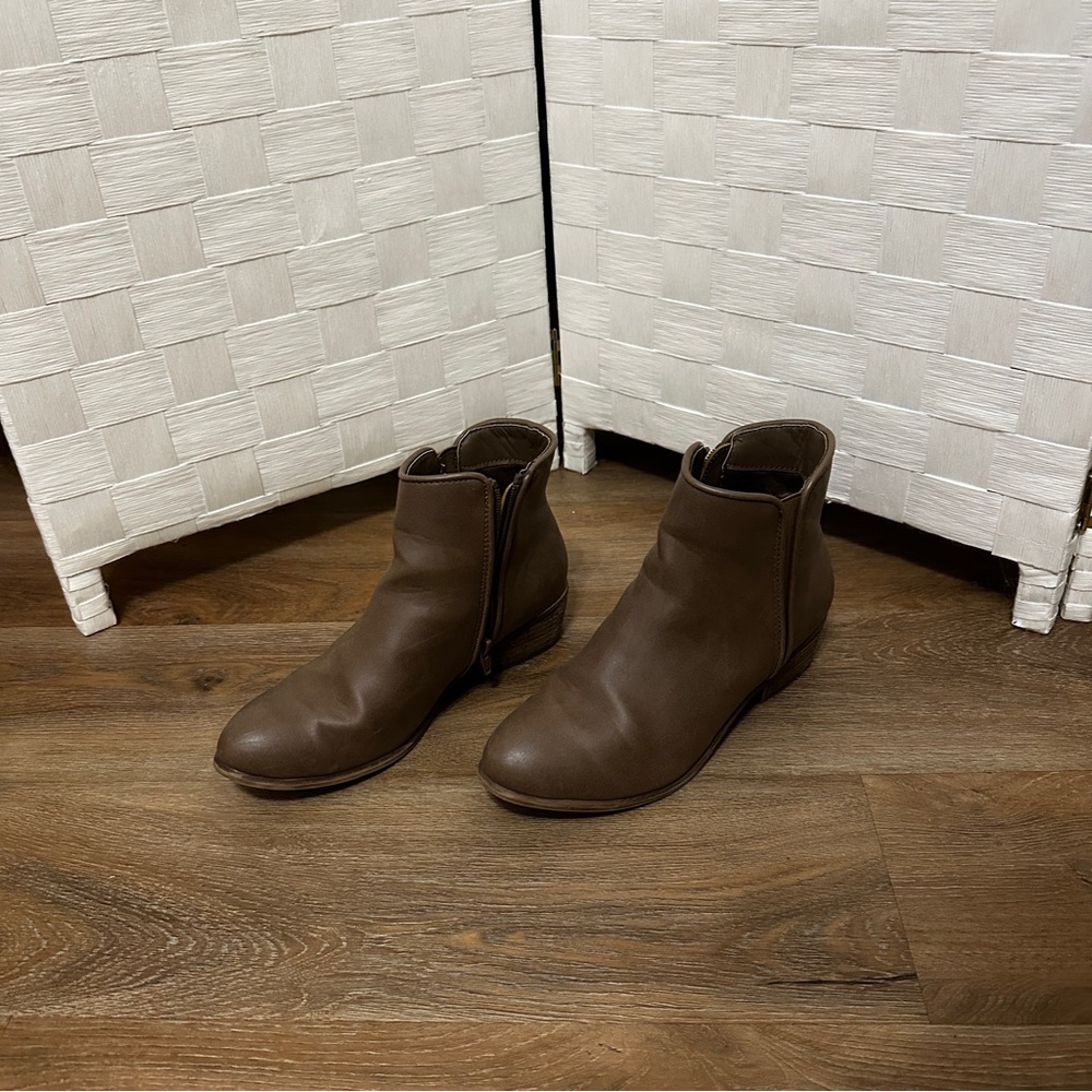 Taupe ankle boots